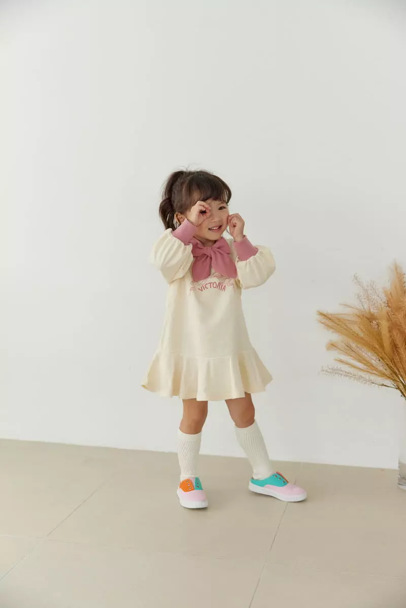 Orange Mom - Korean Children Fashion - #fashionkids - Ribbon One-piece - 4