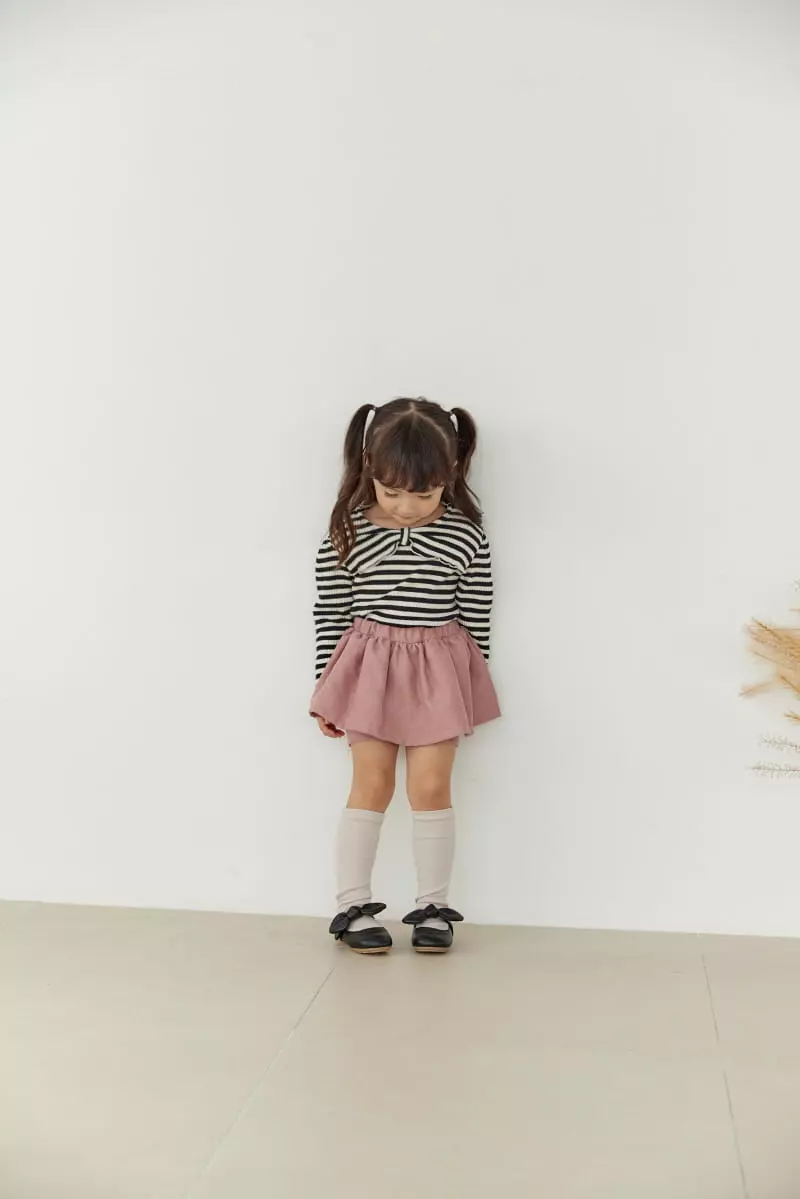 Orange Mom - Korean Children Fashion - #kidsshorts - Ribbon Tee - 3