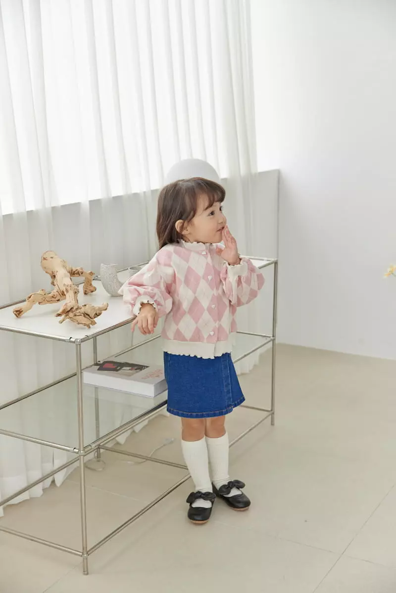 Orange Mom - Korean Children Fashion - #kidsstore - Argyle Cardigan