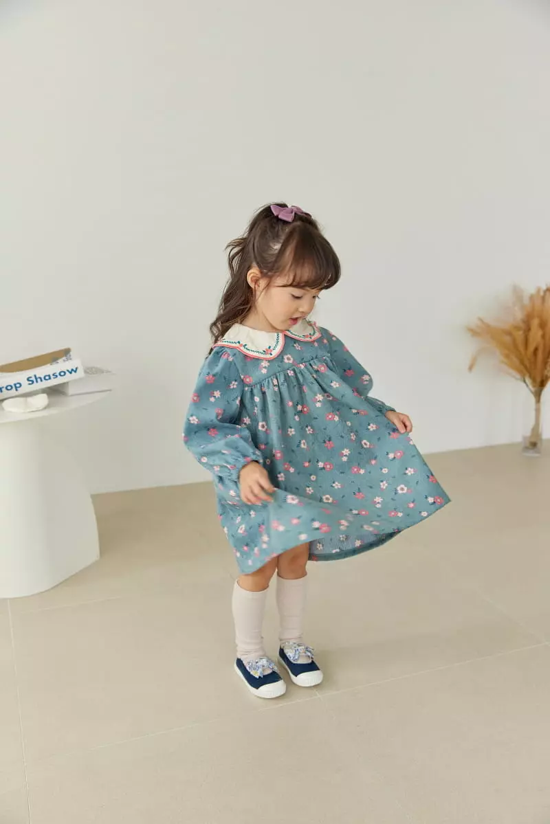 Orange Mom - Korean Children Fashion - #kidzfashiontrend - Eri Embroidery One-piece - 3