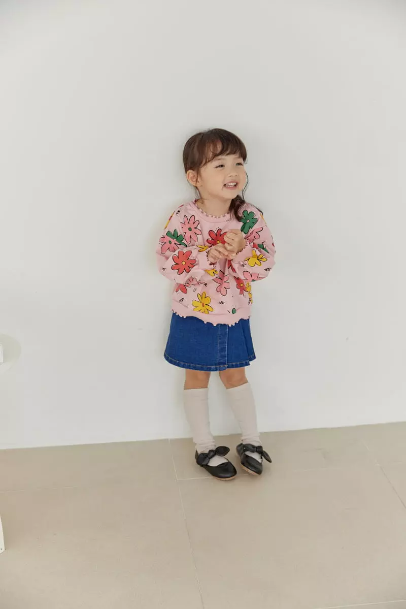 Orange Mom - Korean Children Fashion - #Kfashion4kids - Flower Sweatshirt - 4