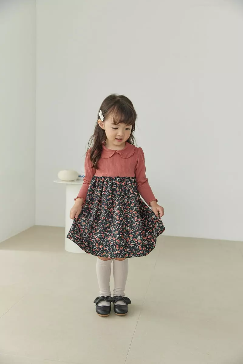 Orange Mom - Korean Children Fashion - #minifashionista - Rib Color One-piece - 7