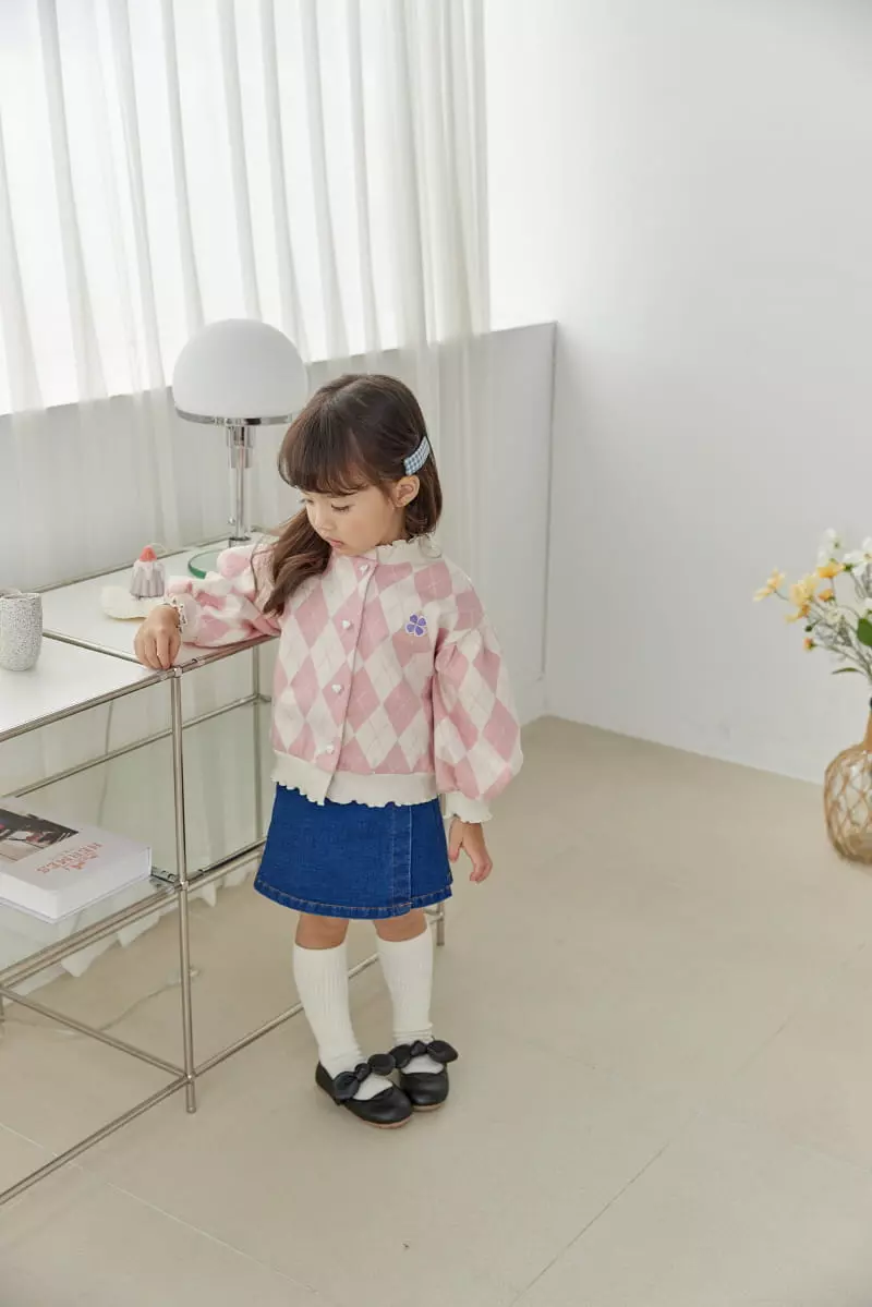 Orange Mom - Korean Children Fashion - #minifashionista - Argyle Cardigan - 5