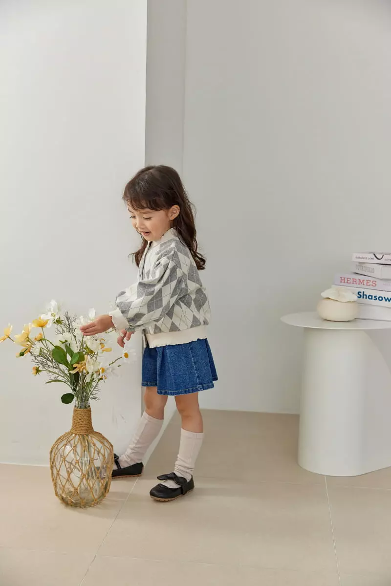 Orange Mom - Korean Children Fashion - #prettylittlegirls - Argyle Cardigan - 7