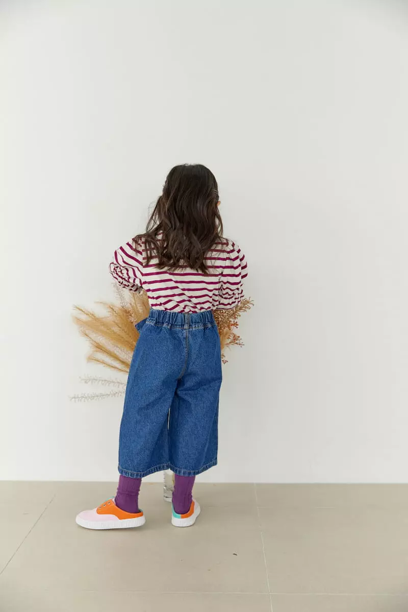 Orange Mom - Korean Children Fashion - #prettylittlegirls - Wrinkle Wide Pants - 6