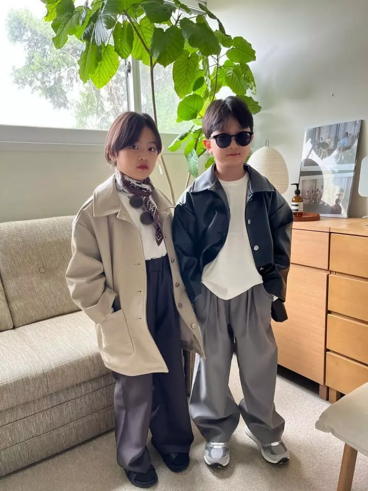 Our - Korean Children Fashion - #childofig - Move Leather Jumper - 2