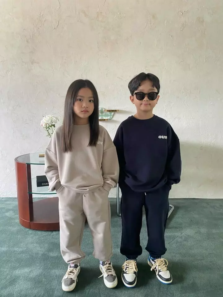 Our - Korean Children Fashion - #childrensboutique - Patch Logo Top Bottom Set - 3