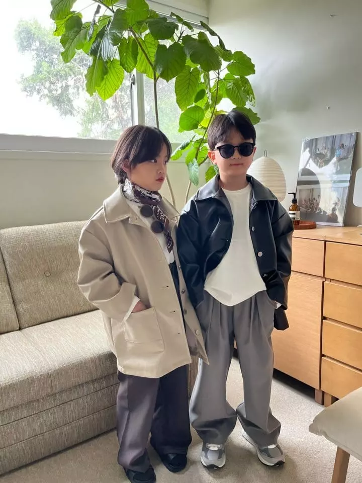 Our - Korean Children Fashion - #childrensboutique - Move Leather Jumper - 4