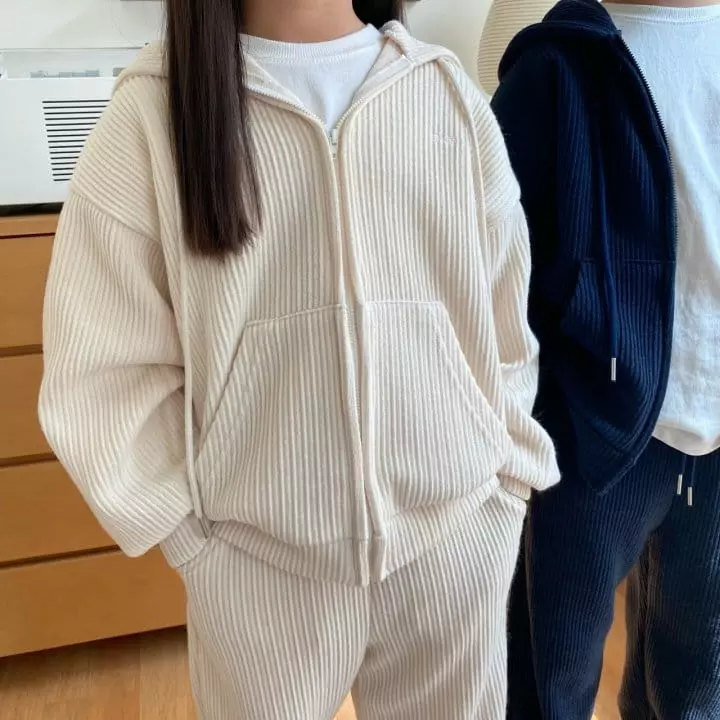 Our - Korean Children Fashion - #kidsshorts - Churros Knit Top Bottom Set - 8