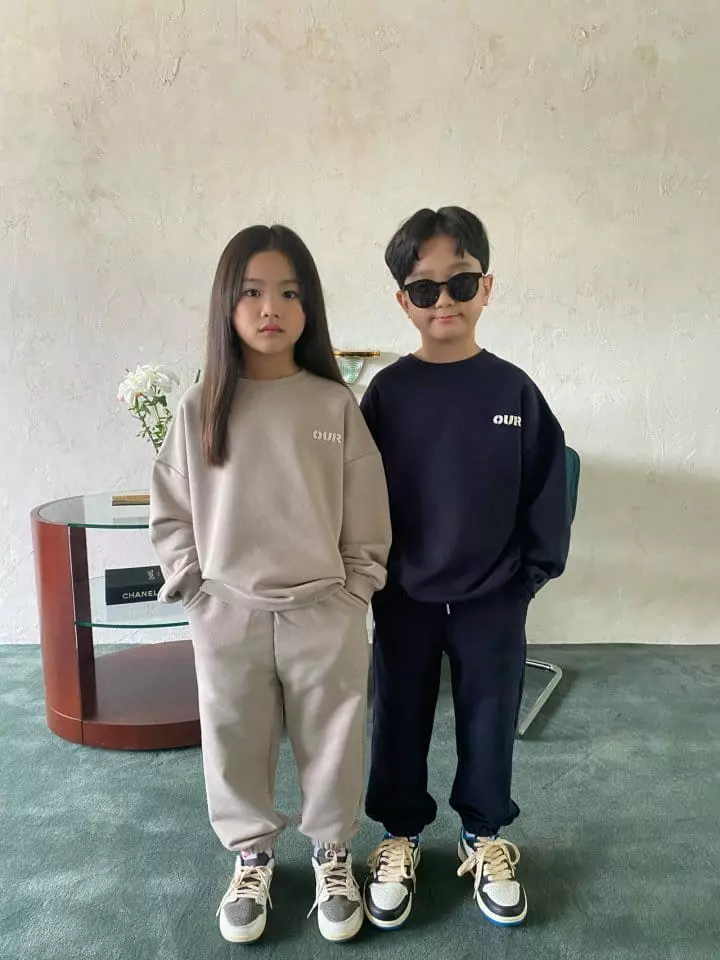 Our - Korean Children Fashion - #magicofchildhood - Patch Logo Top Bottom Set - 12