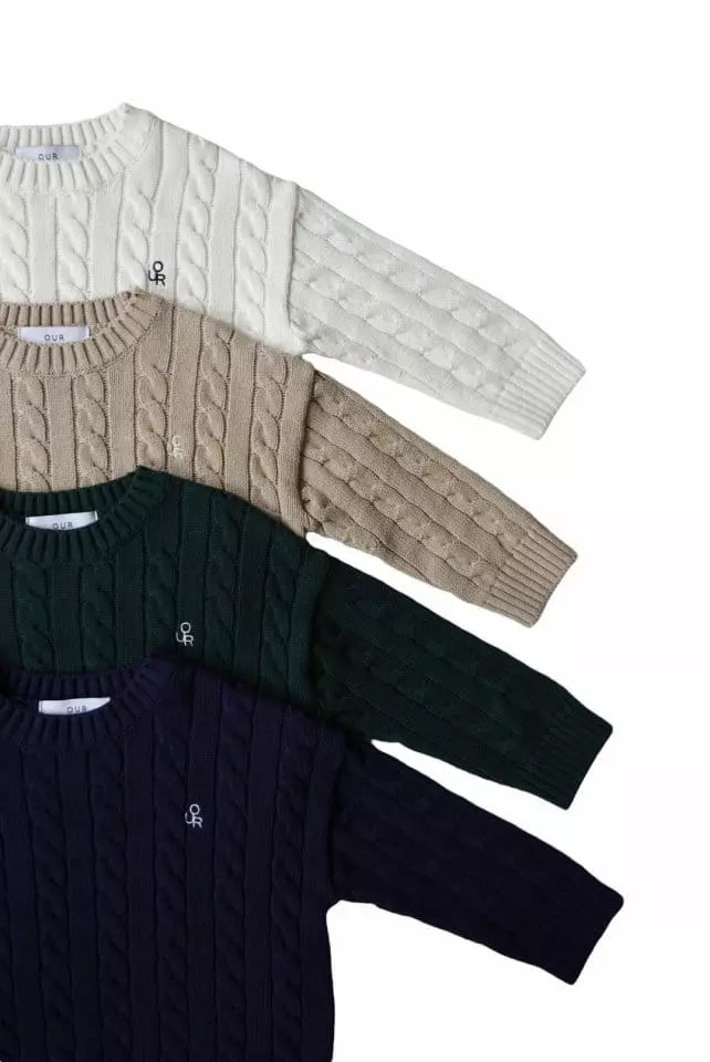 Our - Korean Children Fashion - #toddlerclothing - Twist Knit Tee - 8