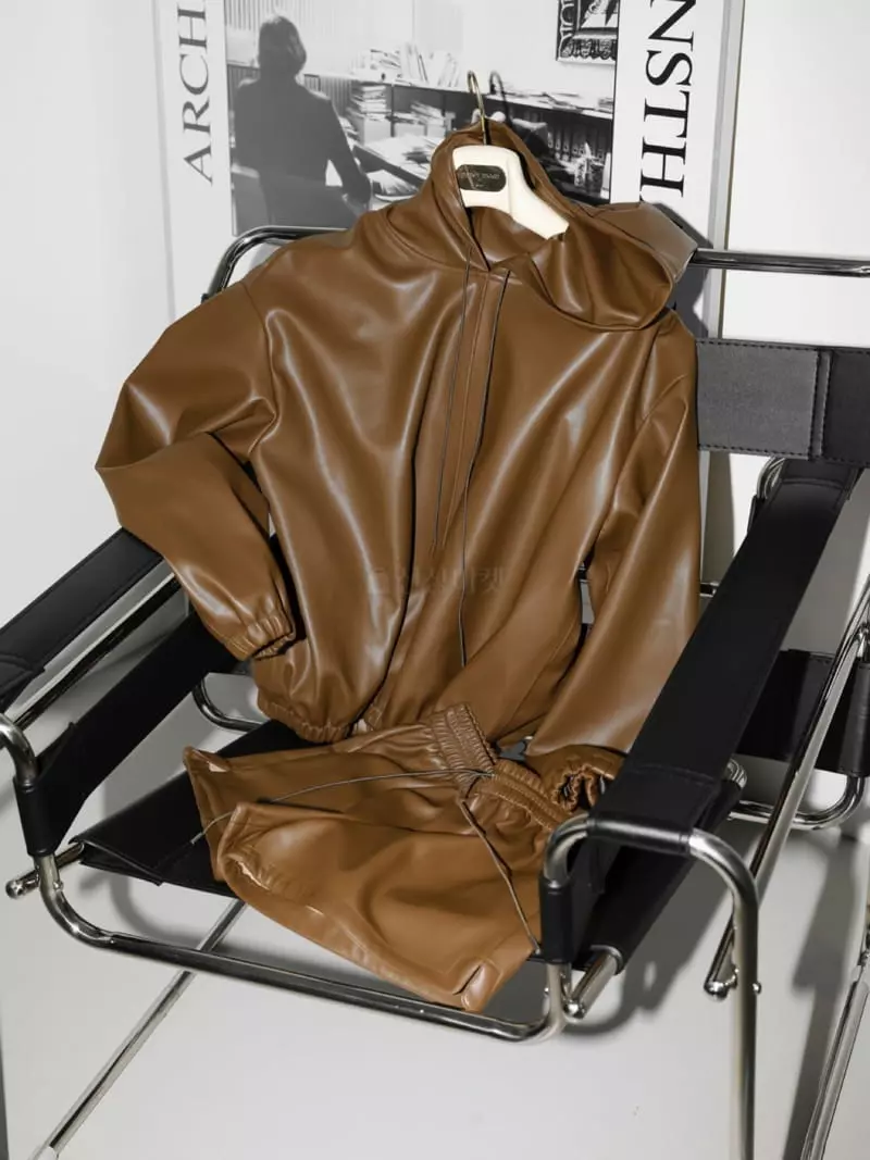Paper Moon - Korean Women Fashion - #momslook - Classic Leather Plain Hoody