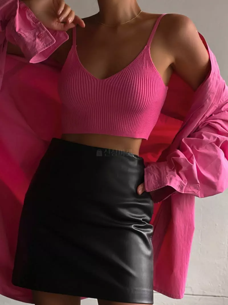 Paper Moon - Korean Women Fashion - #momslook - Classic Leather Mini Skirt