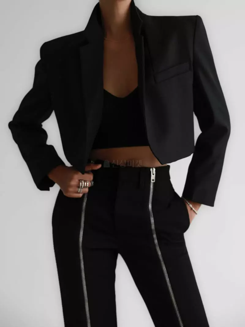 Paper Moon - Korean Women Fashion - #momslook - Open Front Crop Jacket - 12