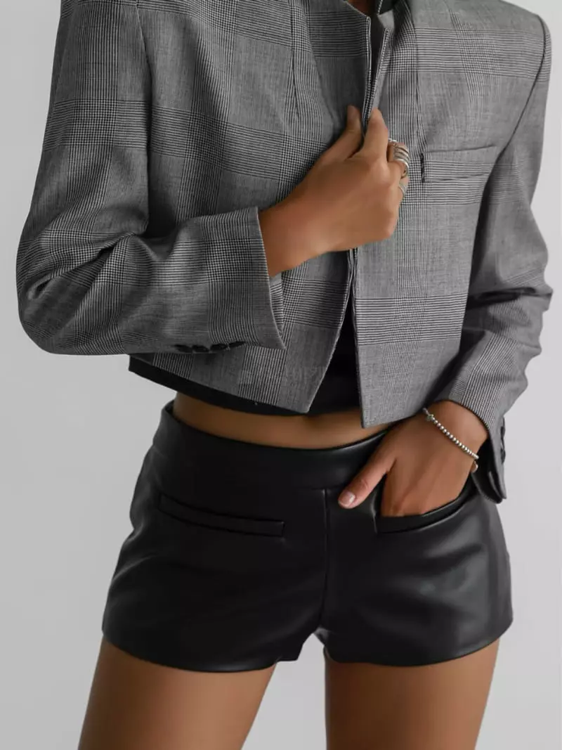 Paper Moon - Korean Women Fashion - #womensfashion - Open Front Crop Jacket - 4