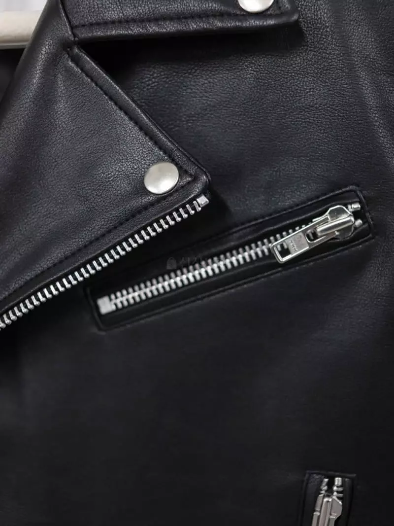 Paper Moon - Korean Women Fashion - #momslook - Leather Crop Biker Jacket - 7