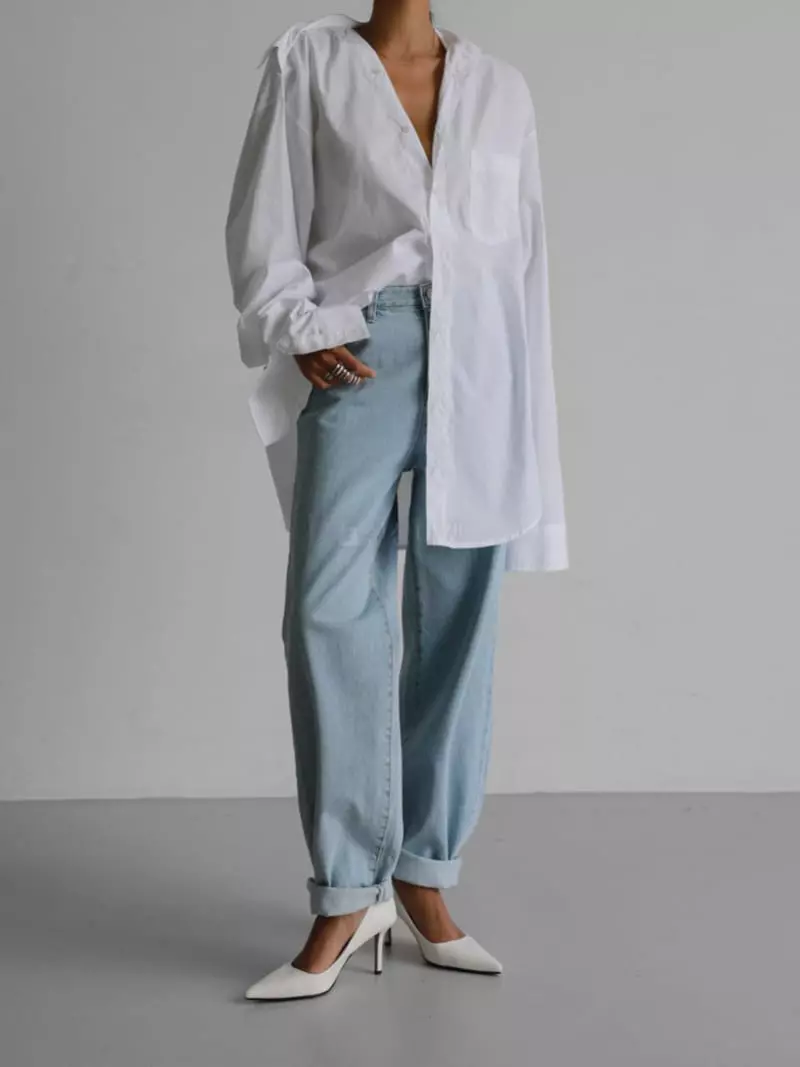 Paper Moon - Korean Women Fashion - #momslook - Ice Blue Denim Jeans - 3