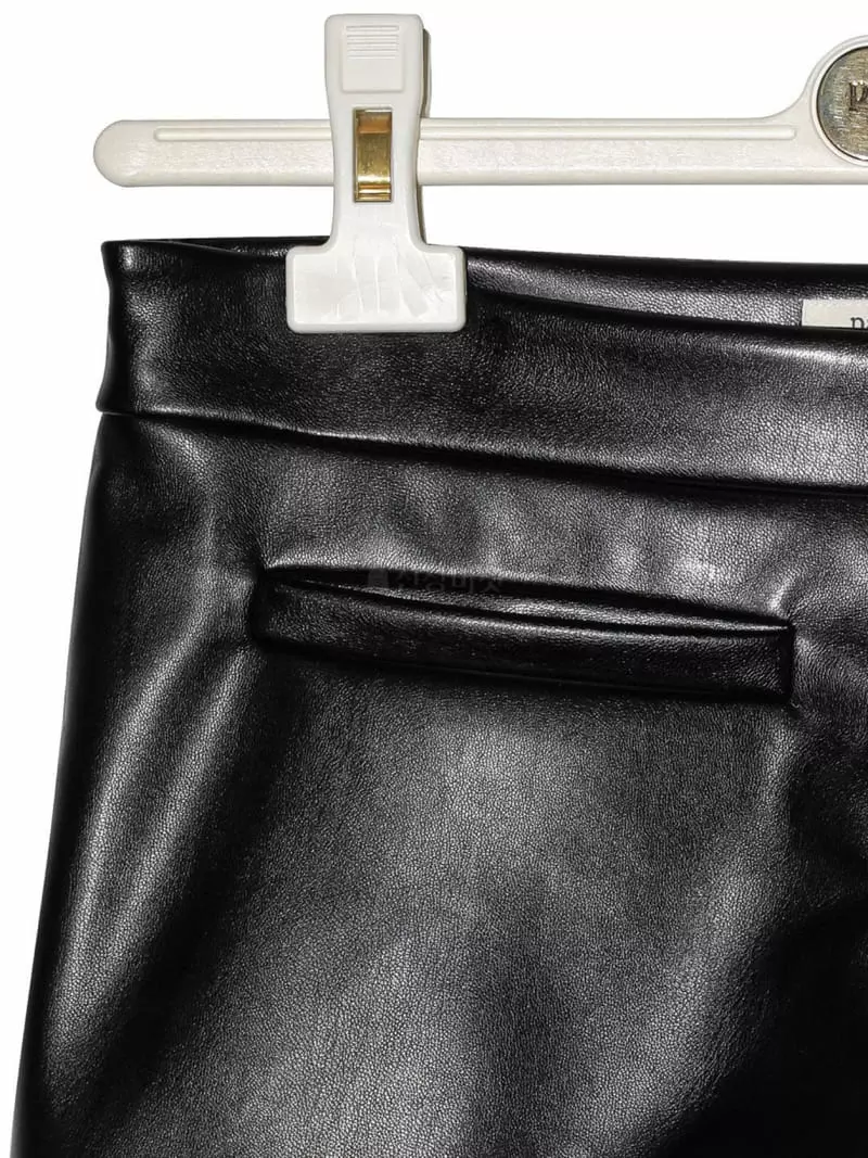 Paper Moon - Korean Women Fashion - #momslook - Leather Micro Shorts - 6