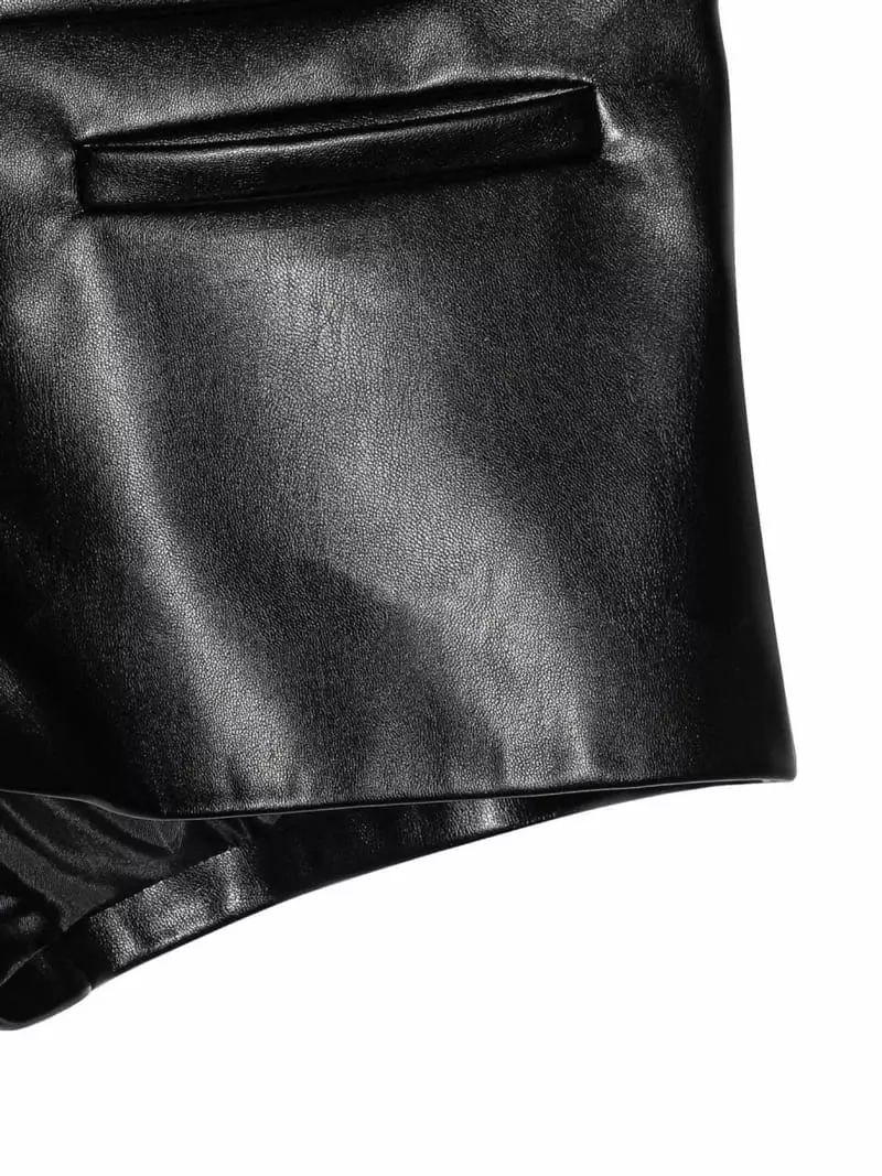 Paper Moon - Korean Women Fashion - #momslook - Leather Micro Shorts - 8