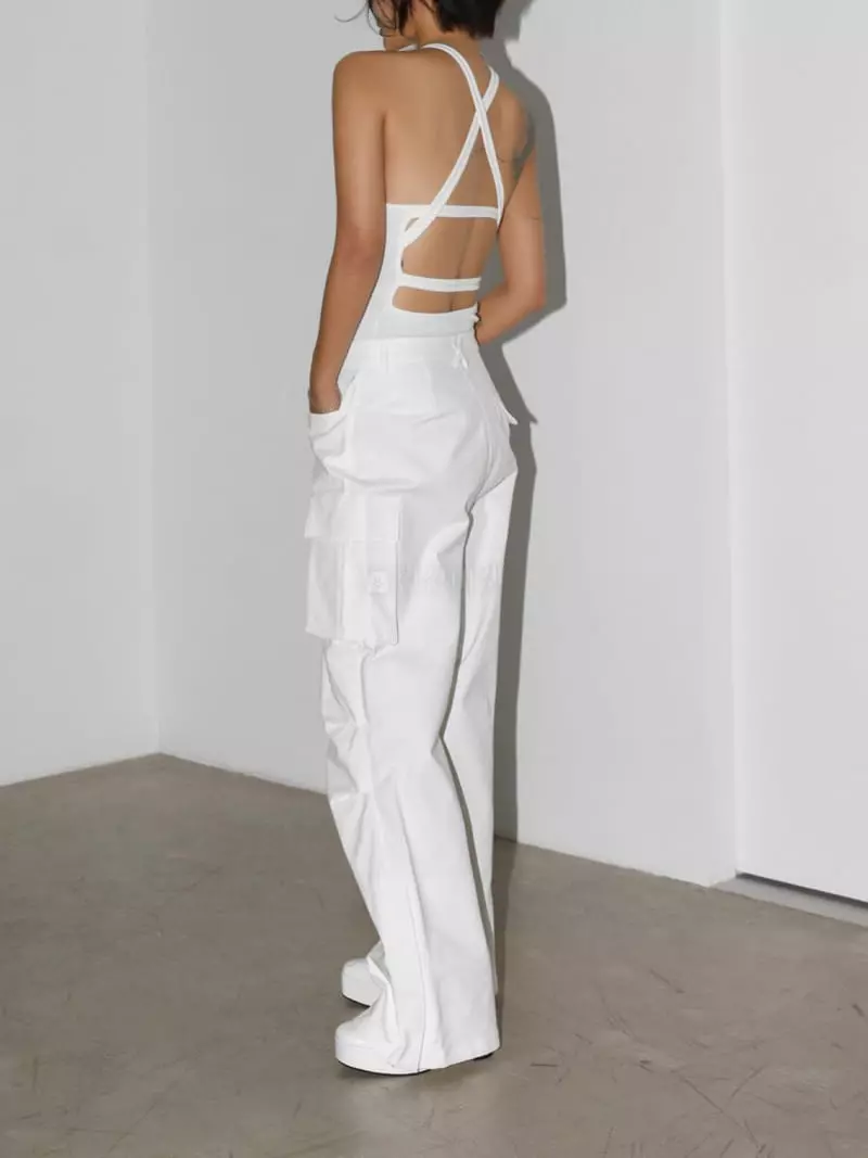 Paper Moon - Korean Women Fashion - #momslook - Back Detail Bodysuit - 2