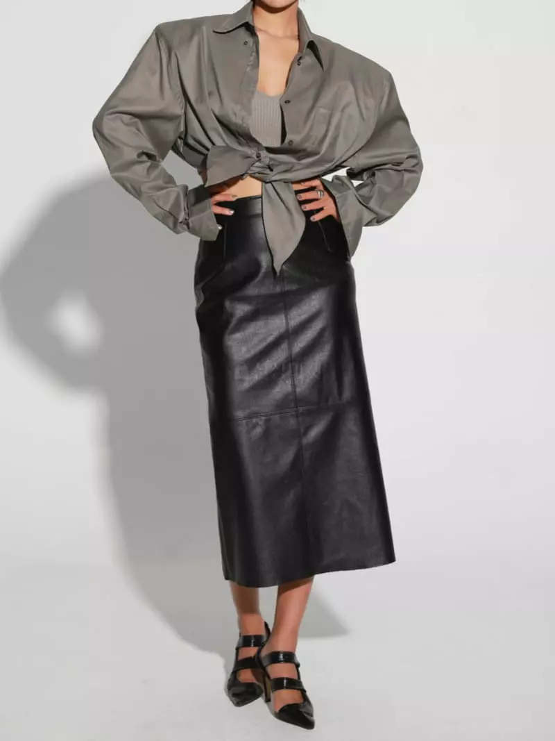 Paper Moon - Korean Women Fashion - #womensfashion - Detail Pad Shoulder Shirt - 4