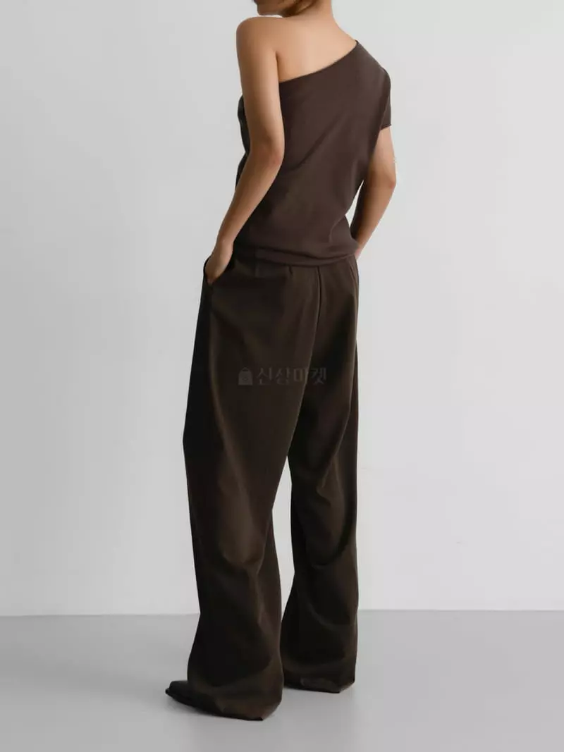 Paper Moon - Korean Women Fashion - #momslook - Low Waist Double Pleats Wide Pants - 11