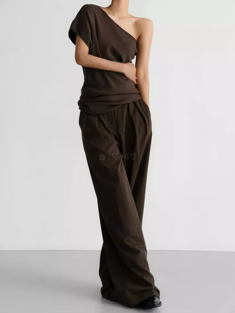 Paper Moon - Korean Women Fashion - #momslook - Low Waist Double Pleats Wide Pants - 9