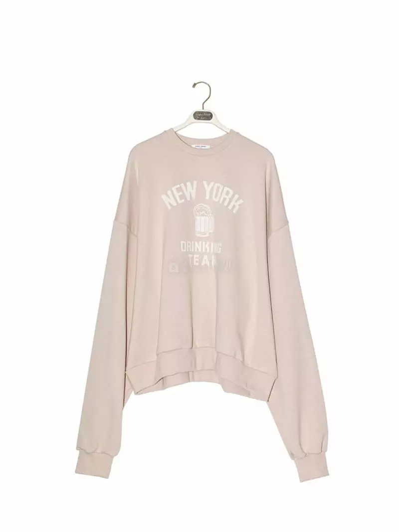 Paper Moon - Korean Women Fashion - #momslook - New York Drinking Team Sweatshirt - 7