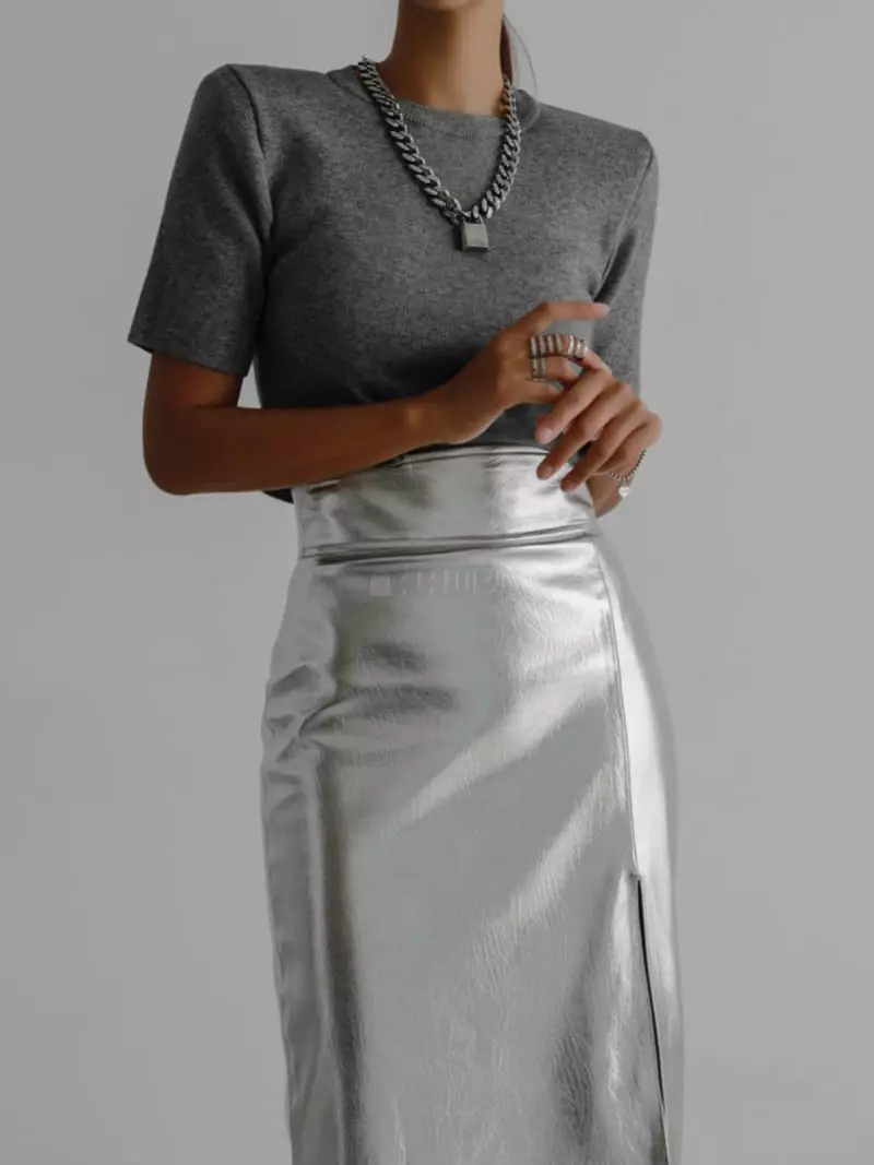 Paper Moon - Korean Women Fashion - #momslook - Pad Shoulder Knit Top - 6