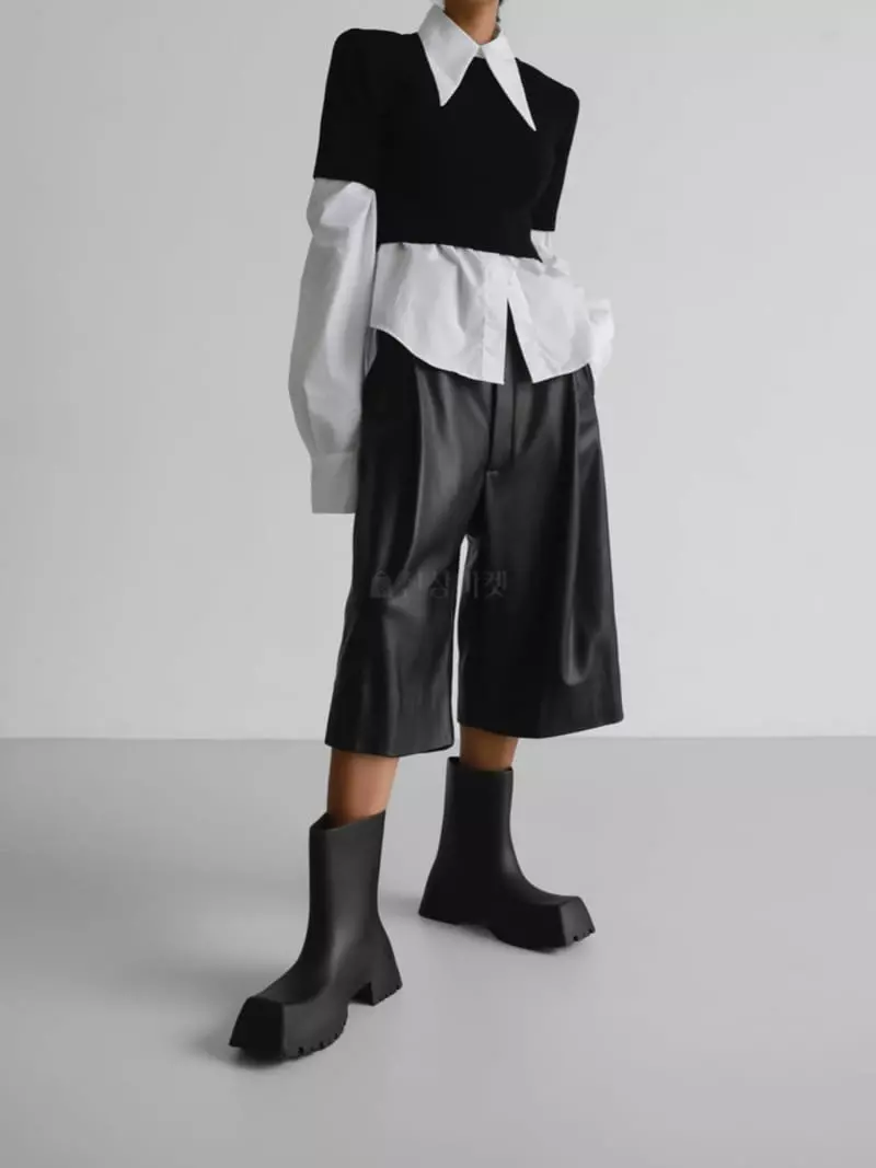 Paper Moon - Korean Women Fashion - #thelittlethings - Two Way Leather Shorts - 4