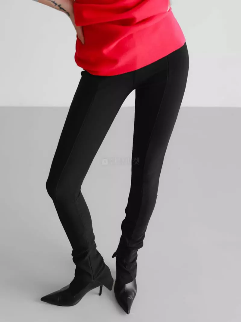 Paper Moon - Korean Women Fashion - #vintagekidsstyle - Side Slit Leggings - 4
