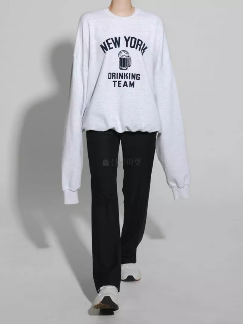 Paper Moon - Korean Women Fashion - #pursuepretty - New York Drinking Team Sweatshirt