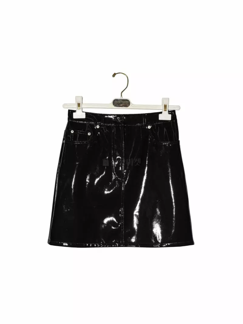 Paper Moon - Korean Women Fashion - #romanticstyle - Paitunt Leather Mini Skirt - 6