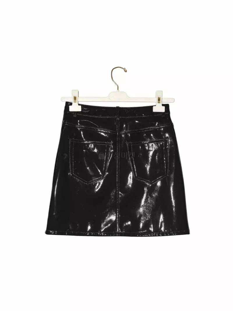 Paper Moon - Korean Women Fashion - #shopsmall - Paitunt Leather Mini Skirt - 7