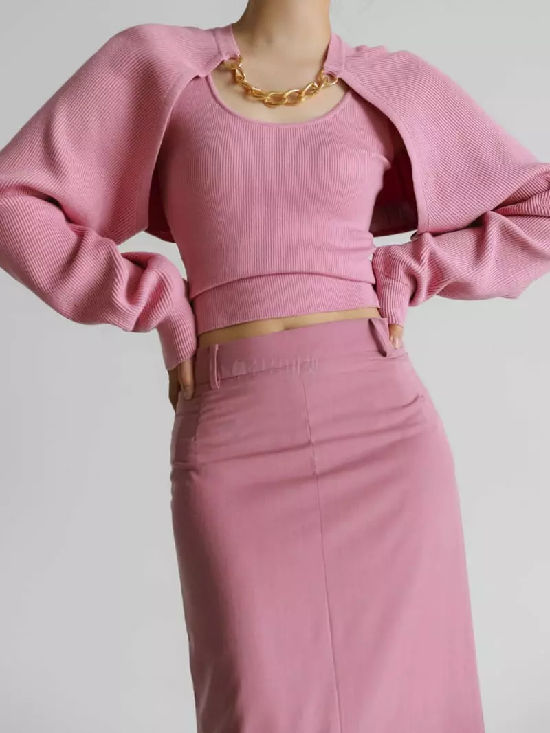 Paper Moon - Korean Women Fashion - #shopsmall - Gold Chain Detail Cardigan - 6