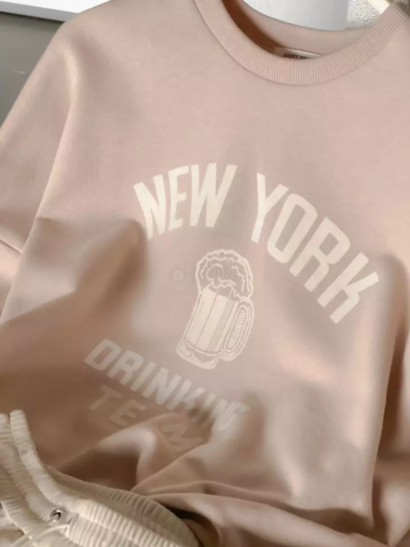 Paper Moon - Korean Women Fashion - #romanticstyle - New York Drinking Team Sweatshirt - 4