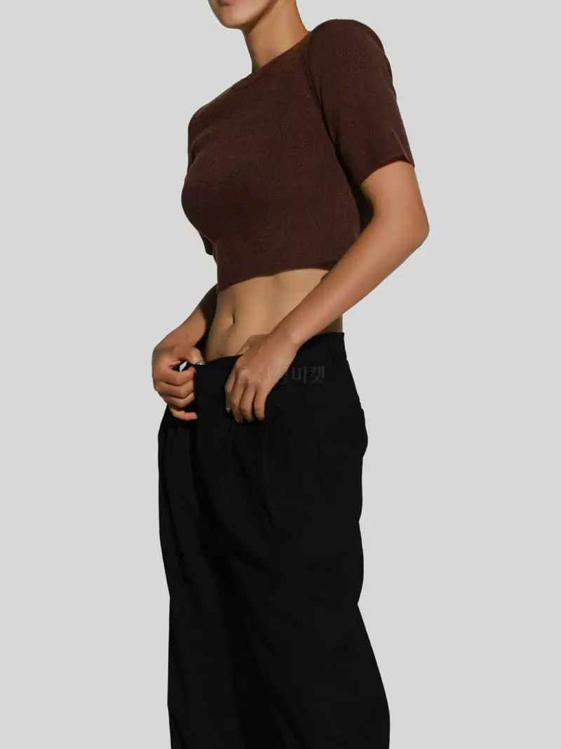 Paper Moon - Korean Women Fashion - #shopsmall - Pad Shoulder Knit Top - 3