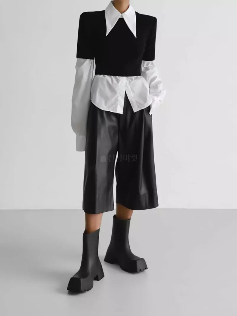 Paper Moon - Korean Women Fashion - #thatsdarling - Two Way Leather Shorts - 2
