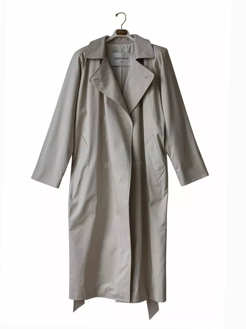 Paper Moon - Korean Women Fashion - #thelittlethings - Padded Shoulder Trench Coat - 7