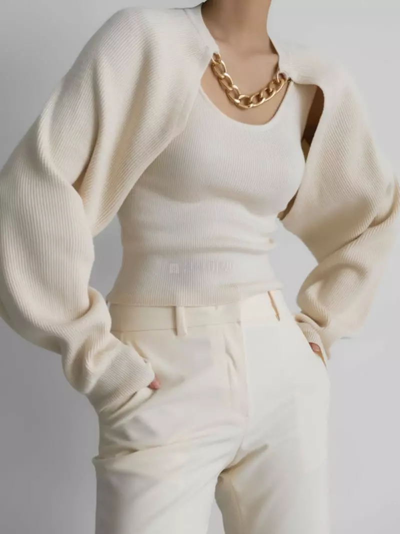 Paper Moon - Korean Women Fashion - #thelittlethings - Gold Chain Detail Cardigan - 8