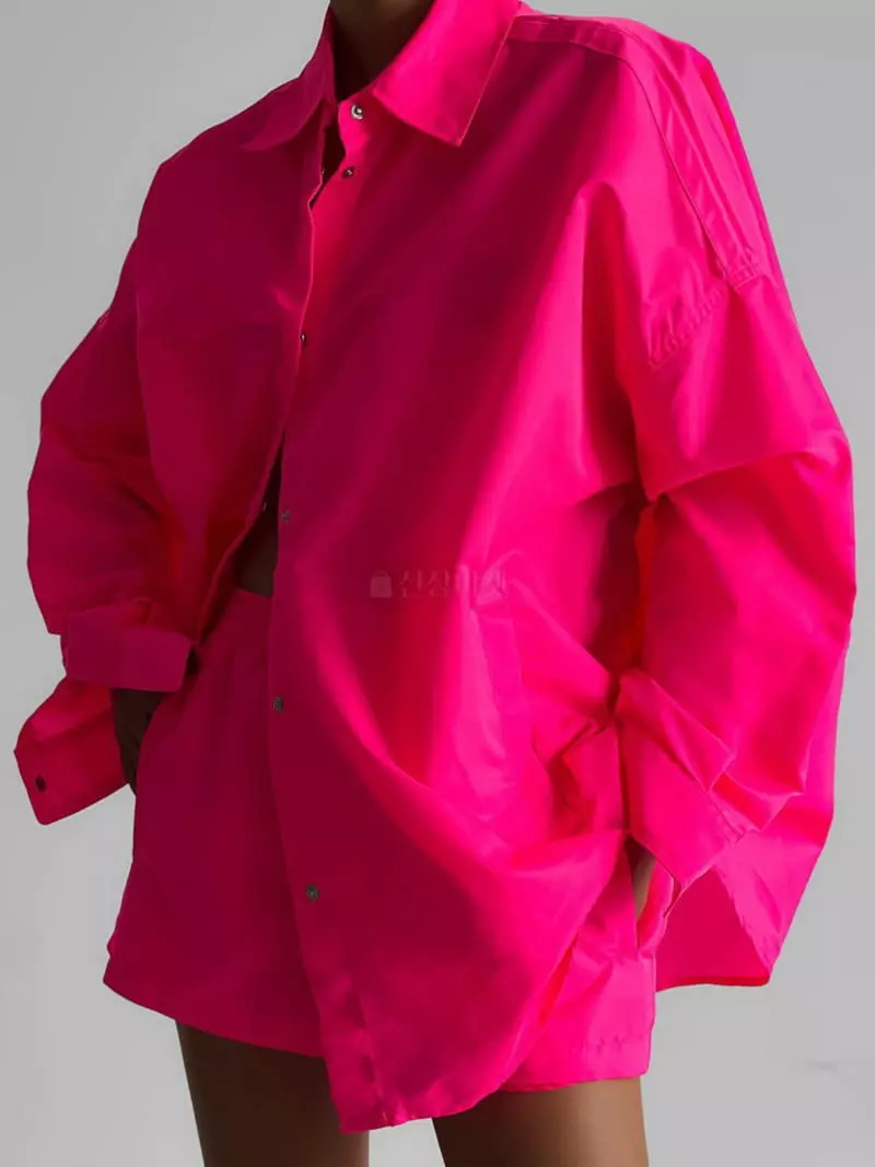 Paper Moon - Korean Women Fashion - #vintageinspired - Shiny Oversize Jacket