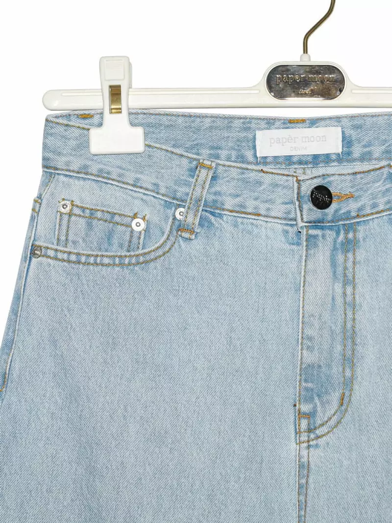 Paper Moon - Korean Women Fashion - #vintagekidsstyle - Ice Blue Denim Jeans - 7
