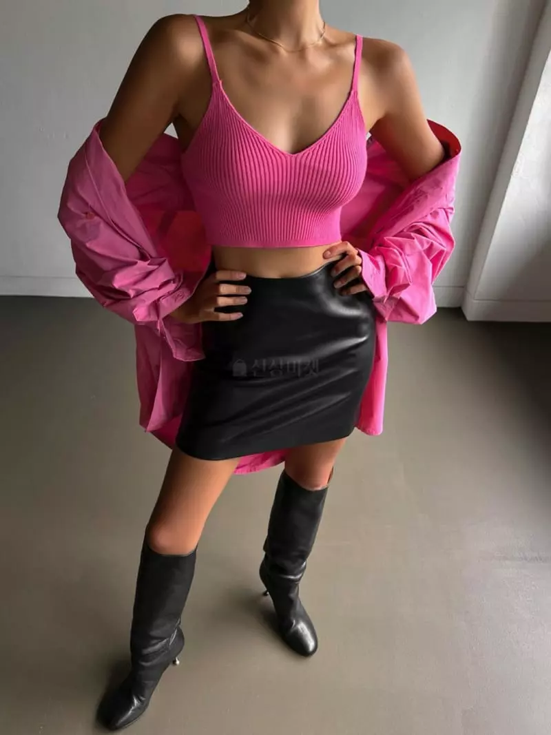 Paper Moon - Korean Women Fashion - #womensfashion - Classic Leather Mini Skirt - 2