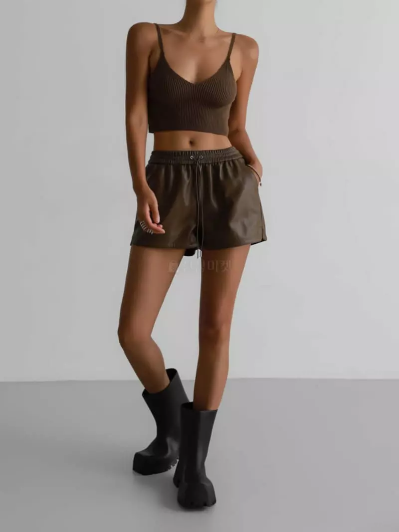 Paper Moon - Korean Women Fashion - #womensfashion - Rib Crop Bustier Top - 2
