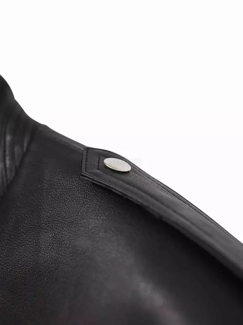 Paper Moon - Korean Women Fashion - #womensfashion - Leather Crop Biker Jacket - 10
