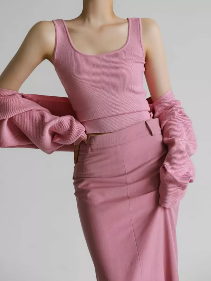 Paper Moon - Korean Women Fashion - #momslook - Sleeveless Crop Knit Top - 4