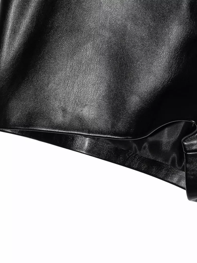 Paper Moon - Korean Women Fashion - #womensfashion - Leather Micro Shorts - 7