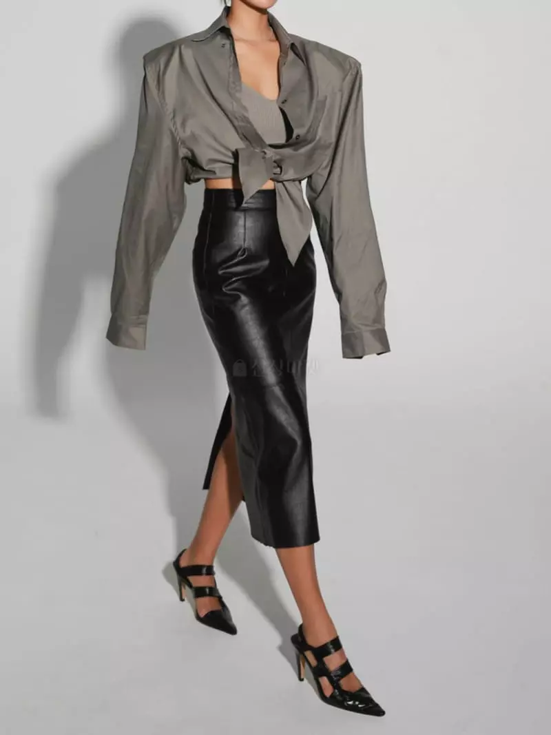 Paper Moon - Korean Women Fashion - #womensfashion - Detail Pad Shoulder Shirt - 5
