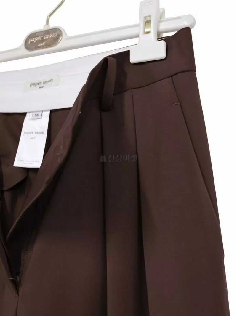 Paper Moon - Korean Women Fashion - #womensfashion - Low Waist Double Pleats Wide Pants - 8