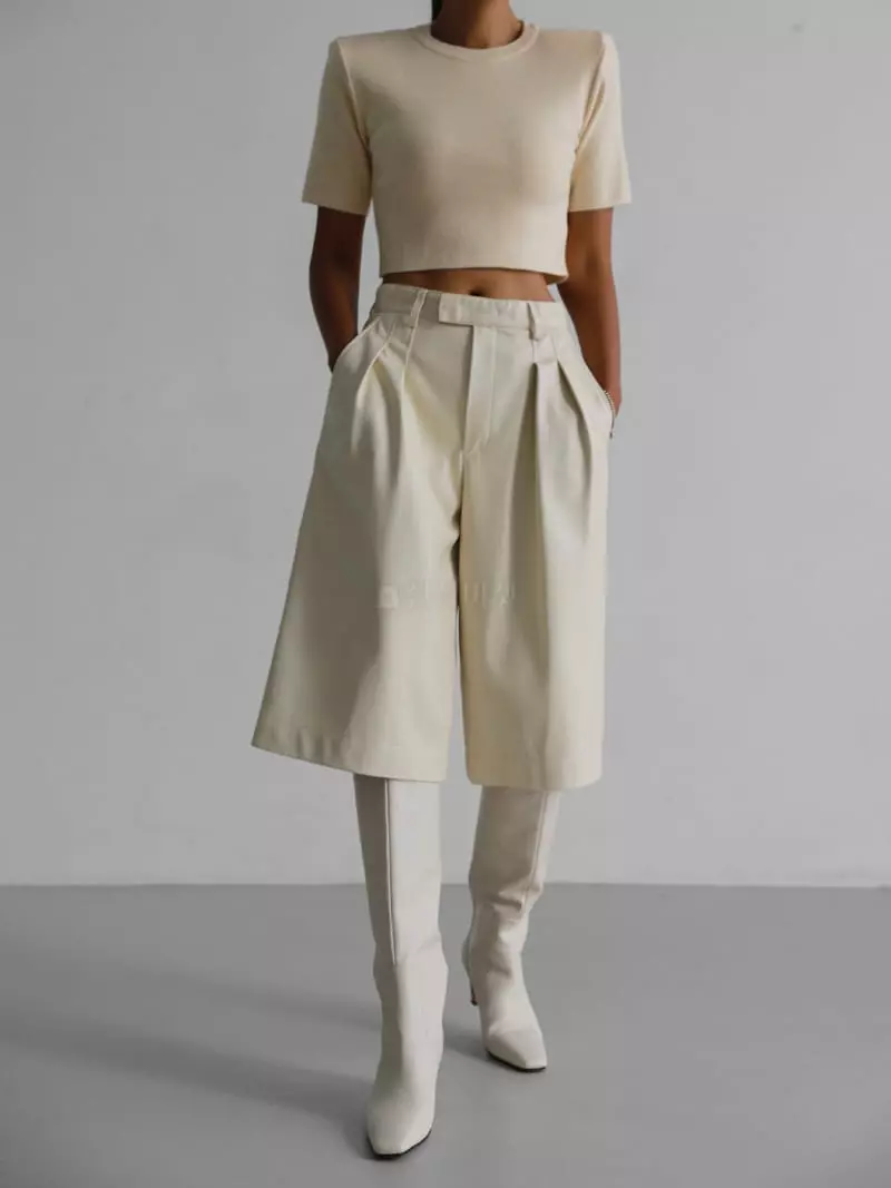 Paper Moon - Korean Women Fashion - #womensfashion - Leatehr Shorts - 3